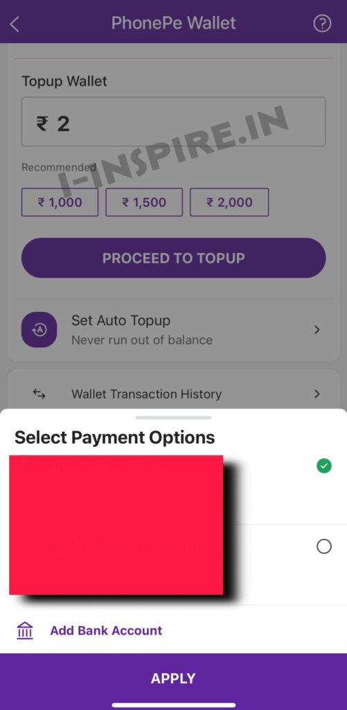 How to Add Money to PhonePe Wallet from a Credit Card