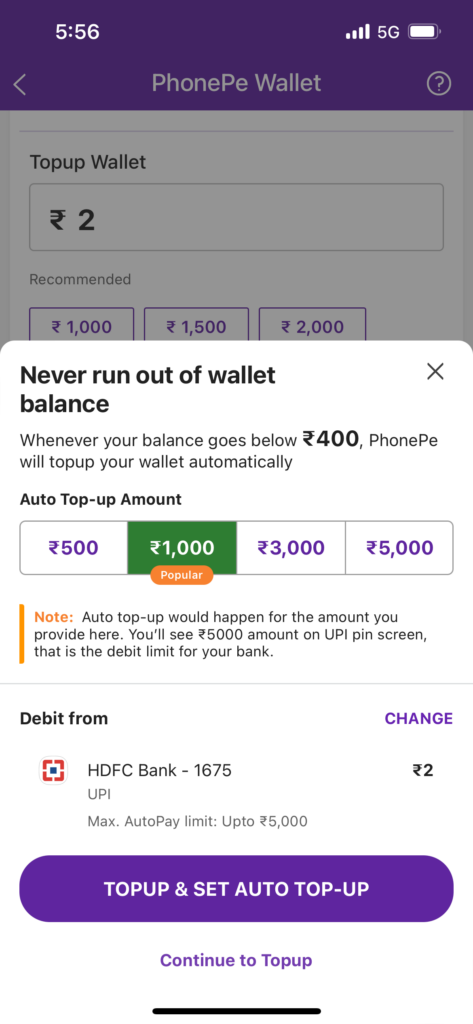 How to Add Money to PhonePe Wallet from a Credit Card