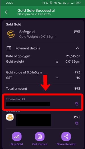 how to check order id in phonepe