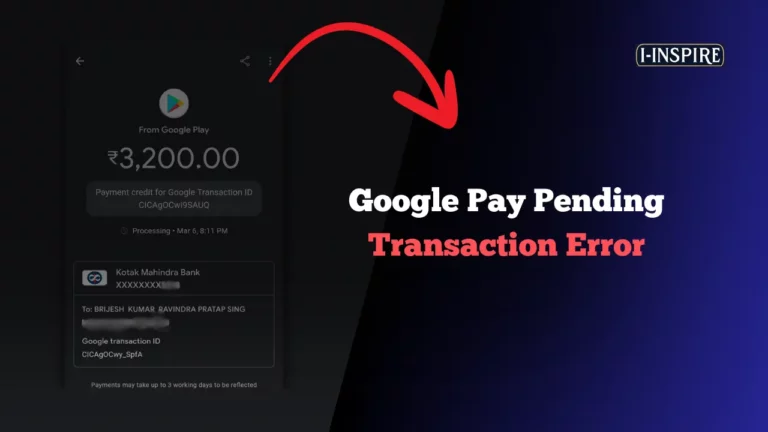 Google Pay Pending Transaction Error