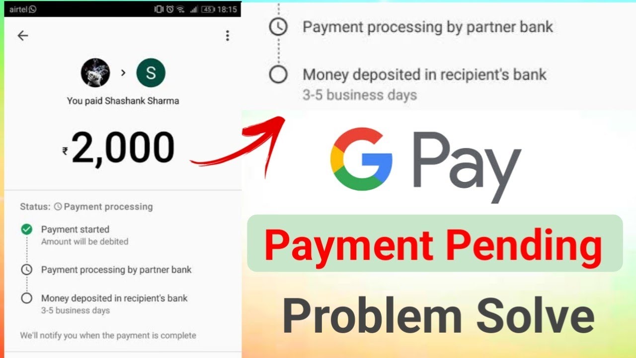 Google Pay Pending Transaction Error