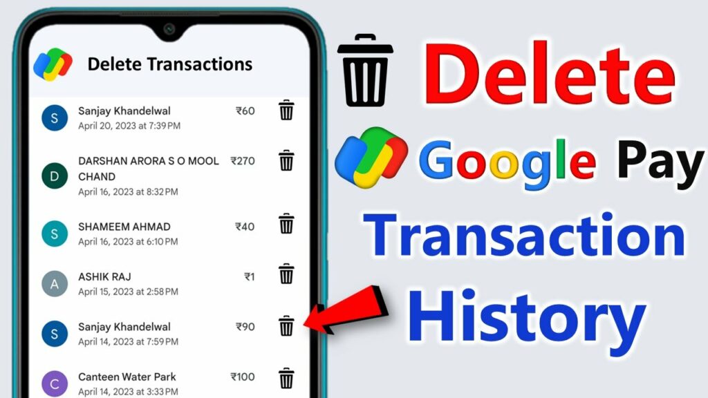 Google Pay Transaction History Delete