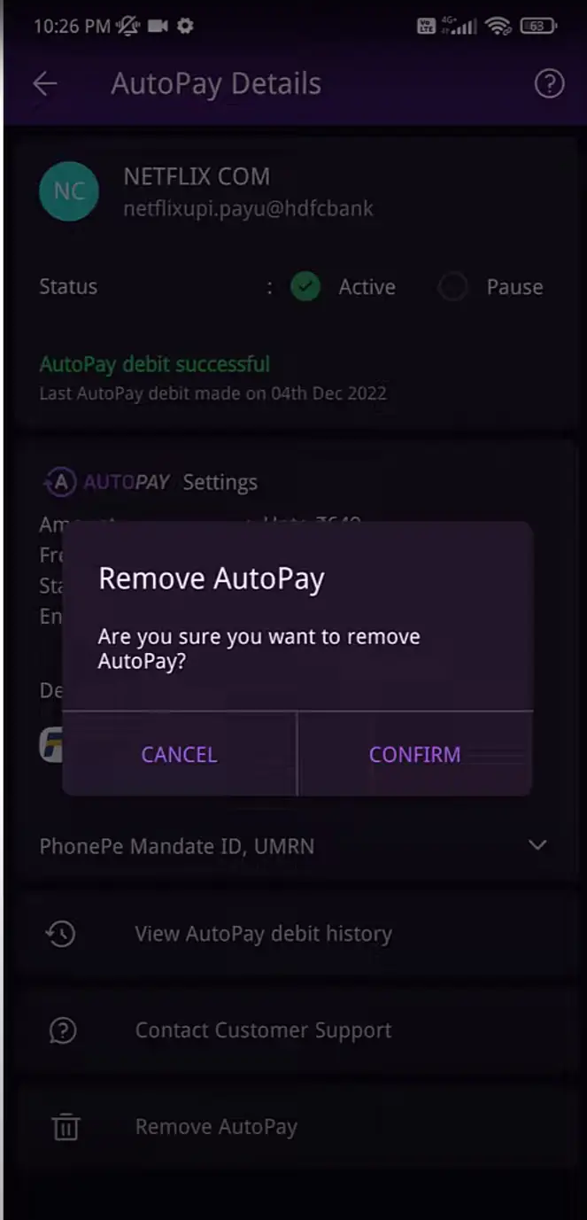 How to Disable Autopay in PhonePe