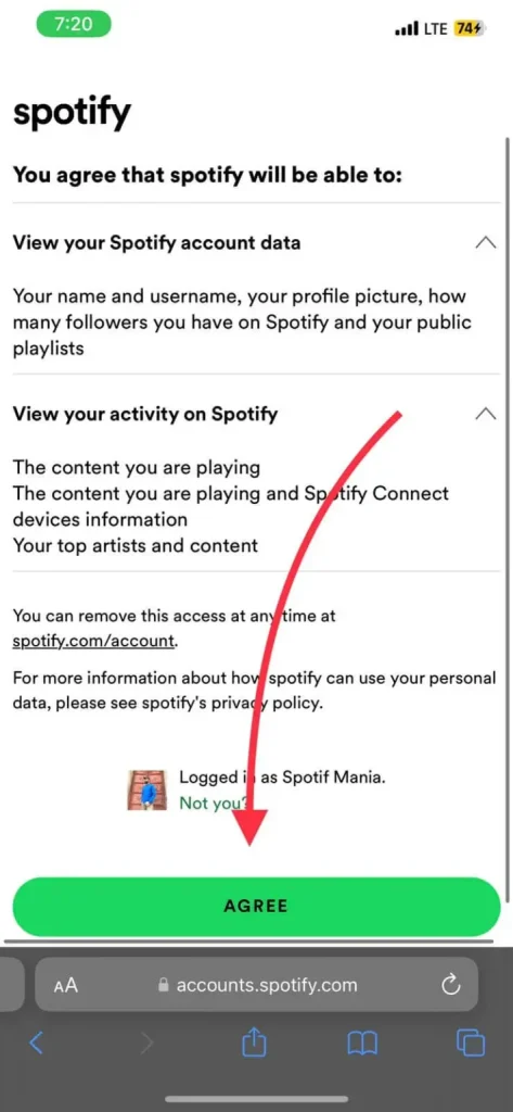 spotify Authorize Access