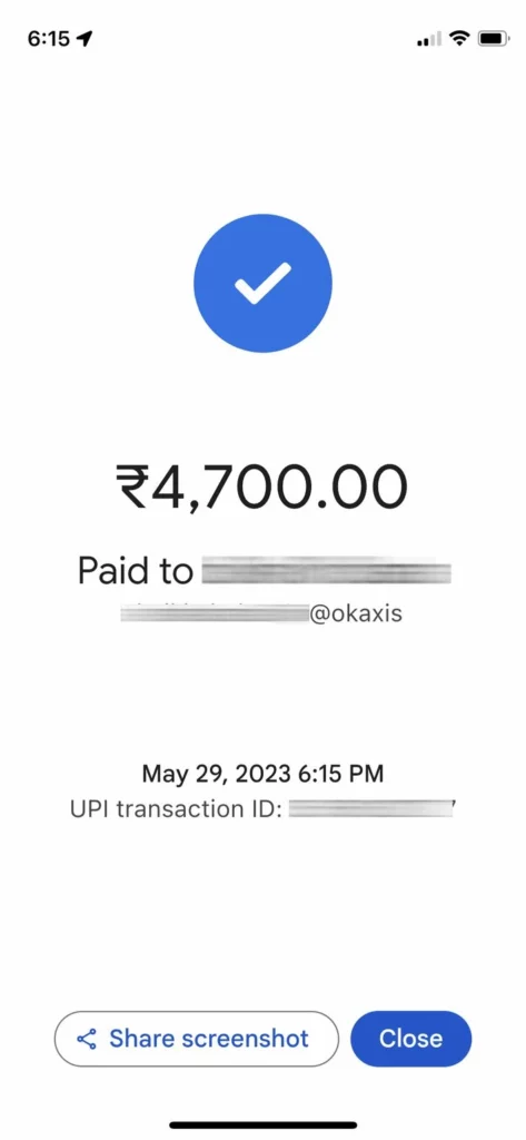 Fake Google Pay Screenshot | i-inspire.in